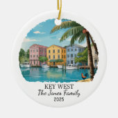 Gepersonaliseerde Key West Ornament, Florida State Keramisch Ornament (Voorkant)
