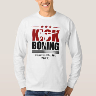 Gepersonaliseerde Kick Bokser Locatie Datum Naam T-shirt