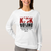 Gepersonaliseerde Kick Bokser Locatie Datum Naam T-shirt (Voorkant)