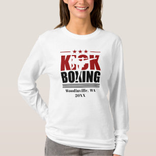 Gepersonaliseerde Kick Bokser Locatie Datum Naam T-shirt