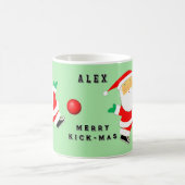 Gepersonaliseerde Kickball Christmas Collectible Koffiemok (Center)