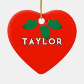 Gepersonaliseerde Kickball Kerstmis Keramisch Ornament (Achterkant)