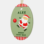 gepersonaliseerde kickball speler, verzamelbaar keramisch ornament (Links)