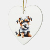 Gepersonaliseerde kijker Terrier Puppy Keramisch Ornament (Links)