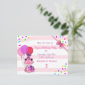 Gepersonaliseerde kikker thema meisje verjaardagsf briefkaart (Staand voorkant)