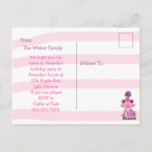 Gepersonaliseerde kikker thema meisje verjaardagsf briefkaart (Achterkant)