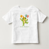 Gepersonaliseerde kikkerballonnen Peuter Baby Verj Kinder Shirts (Voorkant)