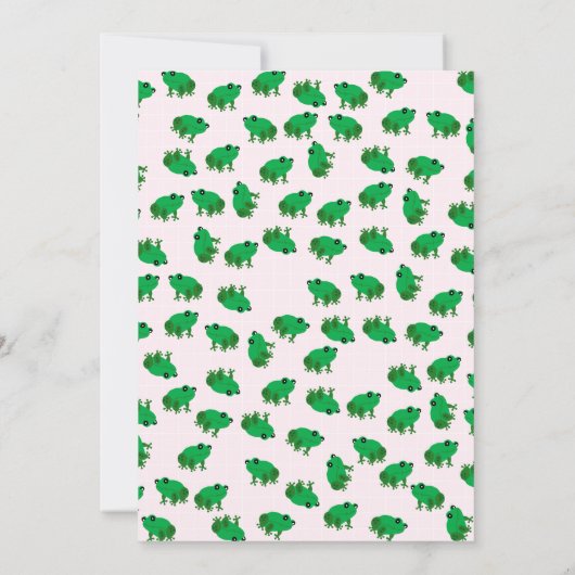 Gepersonaliseerde kikkers Notecards Bedankkaart (Achterkant)