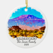Gepersonaliseerde Kilimanjaro Ornament, Tanzania G Keramisch Ornament (Voorkant)