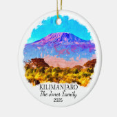 Gepersonaliseerde Kilimanjaro Ornament, Tanzania G Keramisch Ornament (Links)