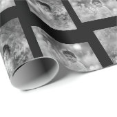 Gepersonaliseerde Kind 2 Foto zwart-wit Cadeaupapier (Rol Hoek)