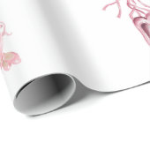 Gepersonaliseerde Kind Ballet Ballerina Eenhoorn B Cadeaupapier (Rol Hoek)