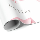 Gepersonaliseerde kind ballet ballerina roze cadeaupapier (Rol Hoek)