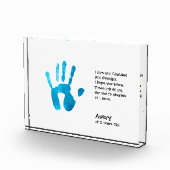 Gepersonaliseerde kind handafdruk voor oma fotoblokken (Rechts)