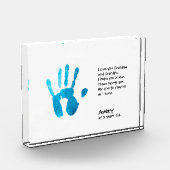 Gepersonaliseerde kind handafdruk voor oma fotoblokken (Links)