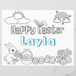 Gepersonaliseerde kind Pasen kleurende activiteite