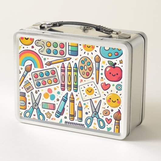 Gepersonaliseerde Kind School Art Supplies (Achterkant)