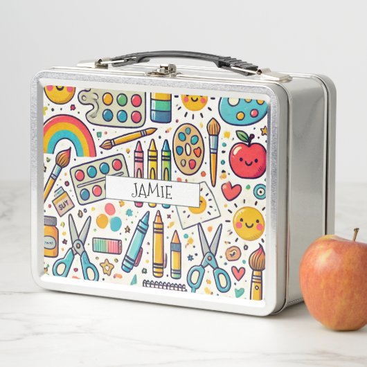 Gepersonaliseerde Kind School Art Supplies (In situ)