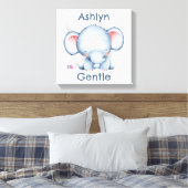 Gepersonaliseerde Kinder affirmatie Deco | blauwe  Canvas Afdruk (Insitu (Slaapkamer))