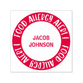Gepersonaliseerde Kinder Allergie Alert Voedselall Zelfinktende Stempel (Design)