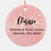 Gepersonaliseerde Kinder Ballerina Kerstversiering Keramisch Ornament (Achterkant)
