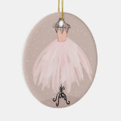Gepersonaliseerde Kinder Ballet Tutu Kerstversieri Keramisch Ornament (Rechts)