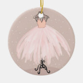 Gepersonaliseerde Kinder Ballet Tutu Kerstversieri Keramisch Ornament (Voorkant)