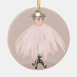 Gepersonaliseerde Kinder Ballet Tutu Kerstversieri Keramisch Ornament