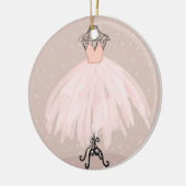 Gepersonaliseerde Kinder Ballet Tutu Kerstversieri Keramisch Ornament (Links)