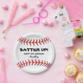 GEPERSONALISEERDE KINDER BASEBALL BIRTHDAY-BORDEN PAPIEREN BORDJE (Feest)