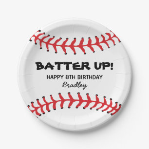 GEPERSONALISEERDE KINDER BASEBALL BIRTHDAY-BORDEN PAPIEREN BORDJE
