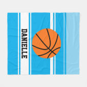 Gepersonaliseerde Kinder basketbal Fleece Deken (Voorkant (Horizontaal))