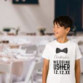 Gepersonaliseerde Kinder Bow Stropdas Wedding Ushe T-shirt