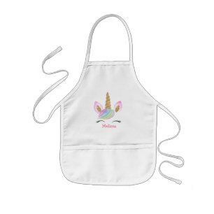 Gepersonaliseerde Kinder Cute Unicorn Rainbow Mono Schort
