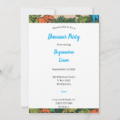 Gepersonaliseerde Kinder Dinosaur Party Uitnodigin Kaart (Achterkant)