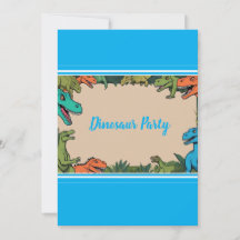 Gepersonaliseerde Kinder Dinosaur Party Uitnodigin