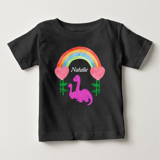Gepersonaliseerde Kinder Dinosaur Whimsical Rainbo (Voorkant)