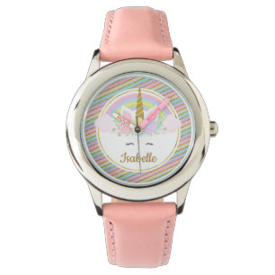 Gepersonaliseerde Kinder eenhoorn horloge