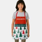 Gepersonaliseerde Kinder feestelijke kerstbakken Schort (Insitu)