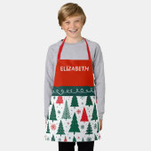 Gepersonaliseerde Kinder feestelijke kerstbakken Schort (Gedragen)