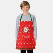 Gepersonaliseerde Kinder feestelijke kerstbakken Schort (Gedragen)