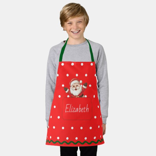 Gepersonaliseerde Kinder feestelijke kerstbakken Schort (Gedragen)