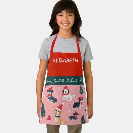 Gepersonaliseerde Kinder feestelijke kerstbakken Schort (Insitu)