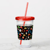 Gepersonaliseerde Kinder Gamer Patroon Video Game  Acryl Drinkbeker (Achterkant)