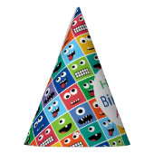 Gepersonaliseerde Kinder geboortedag van Monster P Feesthoedjes (Links)