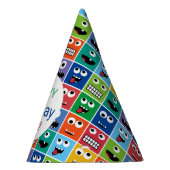 Gepersonaliseerde Kinder geboortedag van Monster P Feesthoedjes (Rechts)