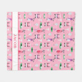 Gepersonaliseerde Kinder Golfer Golfcart Golfsport Fleece Deken (Voorkant (Horizontaal))