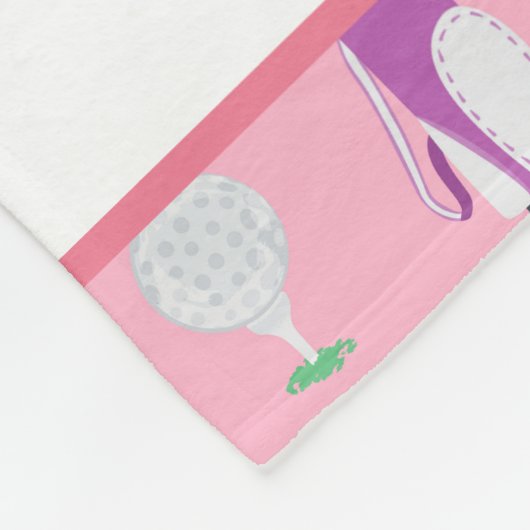 Gepersonaliseerde Kinder Golfer Golfcart Golfsport Fleece Deken (Hoek)