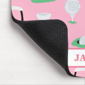 Gepersonaliseerde Kinder Golfer Golfcart Golfsport Muismat (Hoek)