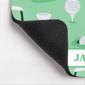 Gepersonaliseerde Kinder Golfer Golfcart Golfsport Muismat (Hoek)